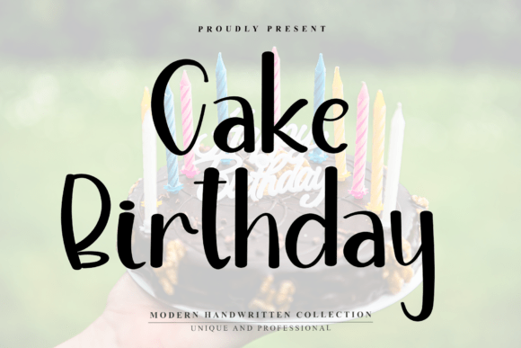 Cake Birthday Font: Warmth in Every Stroke
