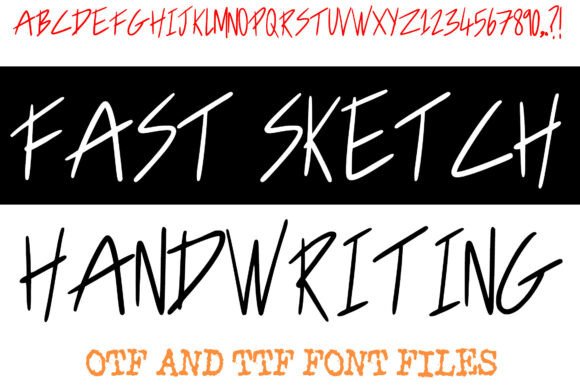 Fast Sketch Handwriting Font