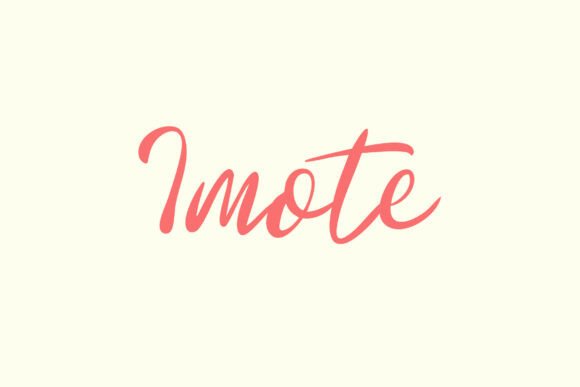 Imote: A Feminine Script Font for Creative Branding