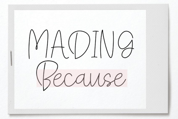 Mading Because Font