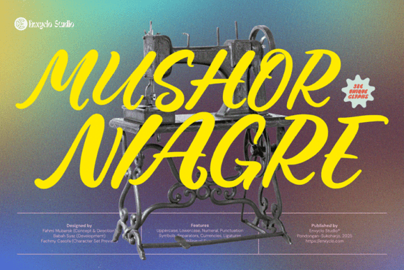 Mushor Niagre: A Vintage Script Font